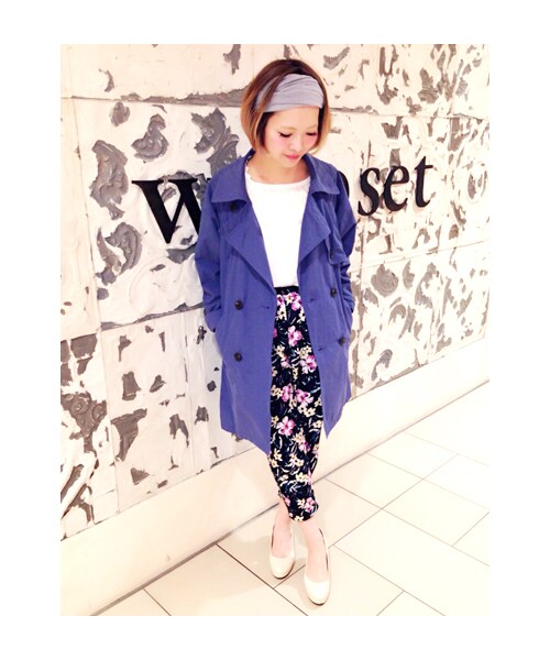 w closet（ダブルクローゼット）の「グログラントレンチコート（トップス・レディース・ベージュ/ネイビー・FREE）」の11枚目の写真