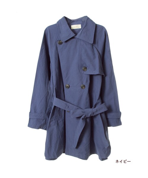 w closet（ダブルクローゼット）の「グログラントレンチコート（トップス・レディース・ベージュ/ネイビー・FREE）」の3枚目の写真