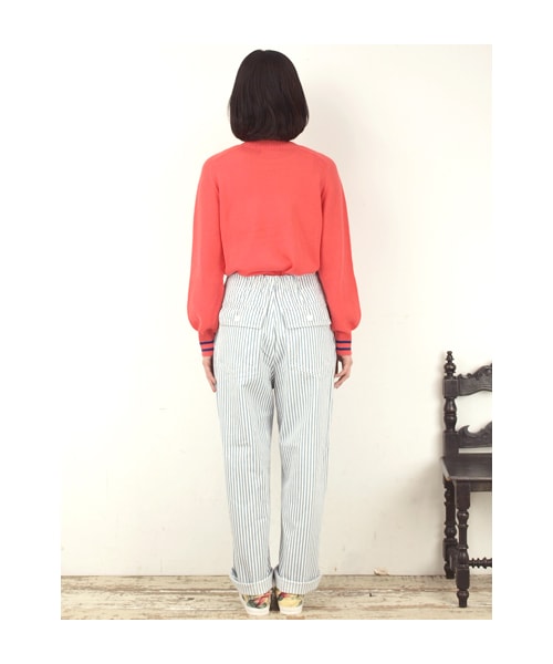 w closet（ダブルクローゼット）の「8ozヒッコリーマリンパンツ（パンツ・レディース・ブルー・FREE）」の4枚目の写真