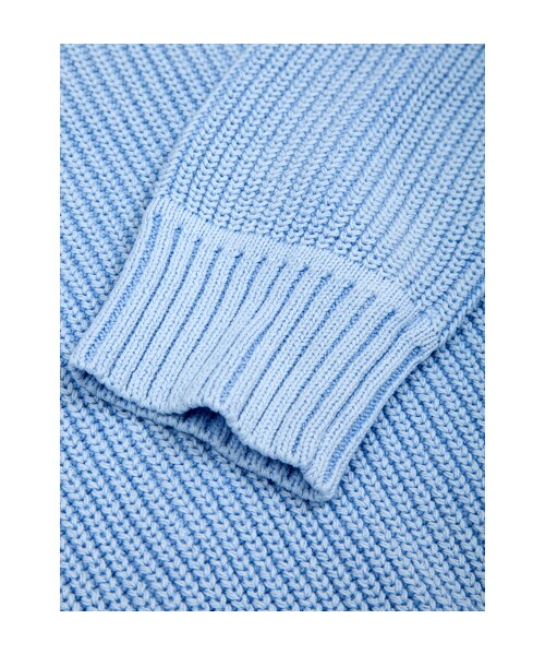 w closet（ダブルクローゼット）の「5Ｇ畦編みレース継ぎニットプルオーバー（トップス・レディース・オフホワイト/ミント/イエロー/サックス・FREE）」の8枚目の写真