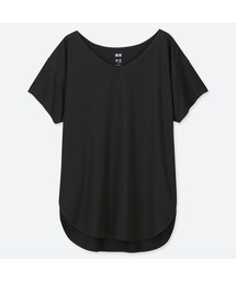 UNIQLO | エアリズムシームレスVネックロングT（半袖）(Tシャツ/カットソー)