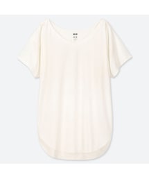 UNIQLO | エアリズムシームレスVネックロングT（半袖）(Tシャツ/カットソー)