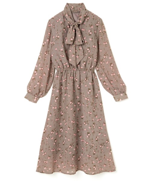 Grl グレイル の ボウタイ花柄ワンピース ワンピース Wear