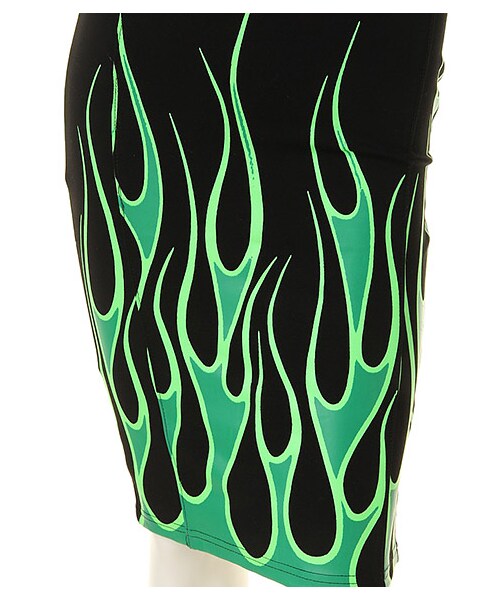 FIG&VIPER(フィグアンドバイパー)の「MINKPINK コラボ ファイヤー柄SK(スカート・レディース・ブラック・FREE)」の4枚目の写真