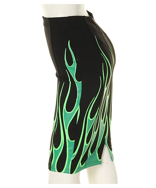 FIG&VIPER(フィグアンドバイパー)の「MINKPINK コラボ ファイヤー柄SK(スカート・レディース・ブラック・FREE)」の2枚目の写真