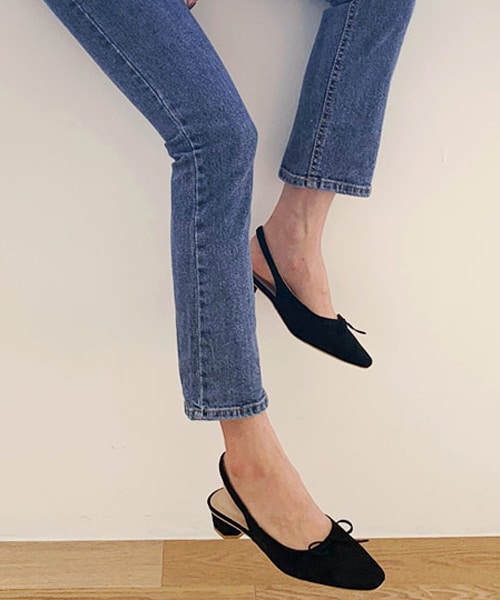 DHOLIC(ディーホリック)の「リボンスリングバックシューズ(その他シューズ・レディース・ブラック/ベージュ/グリーン/その他/イエロー/ピンク・225/230/235/240/245/250)」の1枚目の写真