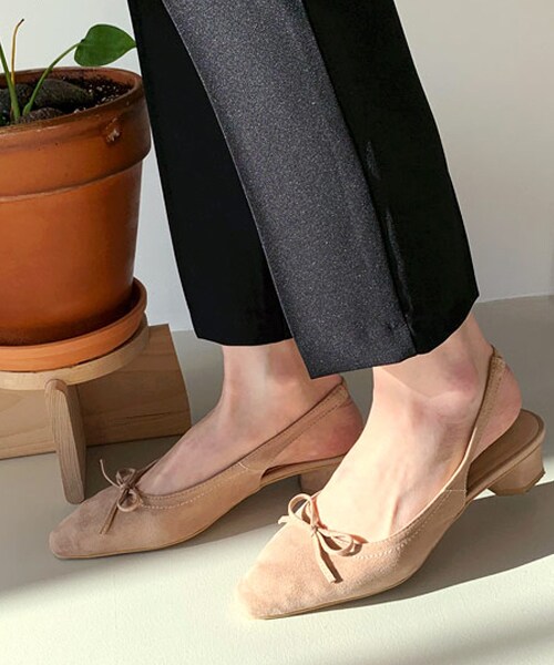 DHOLIC(ディーホリック)の「リボンスリングバックシューズ(その他シューズ・レディース・ブラック/ベージュ/グリーン/その他/イエロー/ピンク・225/230/235/240/245/250)」の2枚目の写真