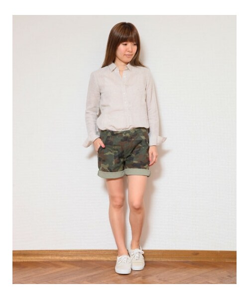 HOLIDAY（ホリデイ）の「ARMY SHORT PANTS（パンツ・レディース・KHAKI/CAMO・0/1/2）」の6枚目の写真
