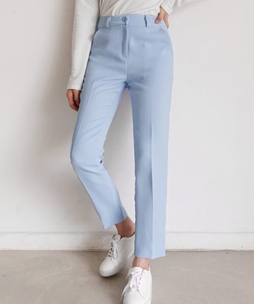 DHOLIC（ディーホリック）の「スリムスラックスパンツ（スラックス・レディース・ピンク/ブルー/グリーン/その他/ブラック・S/M/L）」の4枚目の写真