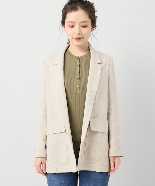 Plageプラージュ 【RIAM】 SILKNEP ジャケット plage（プラージュ）の「RIAM シルクネップ ジャケット◇（）」 - WEAR