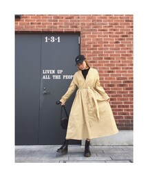 no brand | GATHER SHIRT OP(ワンピース)