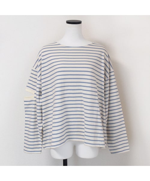 no brand（ノーブランド）の「[ RE-ARRIVAL ]ボーダースリットPO（Tシャツ/カットソー・レディース・その他）」の15枚目の写真