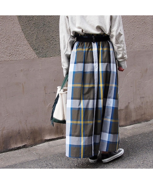 no brand（ノーブランド）の「チェックフレアロングSK（スカート・レディース・その他）」の5枚目の写真
