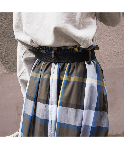 no brand（ノーブランド）の「チェックフレアロングSK（スカート・レディース・その他）」の4枚目の写真