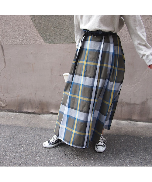 no brand（ノーブランド）の「チェックフレアロングSK（スカート・レディース・その他）」の6枚目の写真