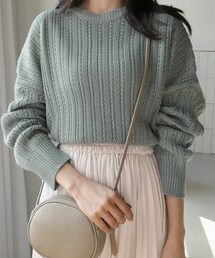 DHOLIC | パンチングラインルーズニット(ニット/セーター)