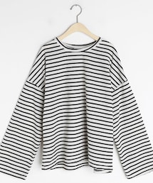 DHOLIC | ボーダーボクシーフィットTシャツ(Tシャツ/カットソー)