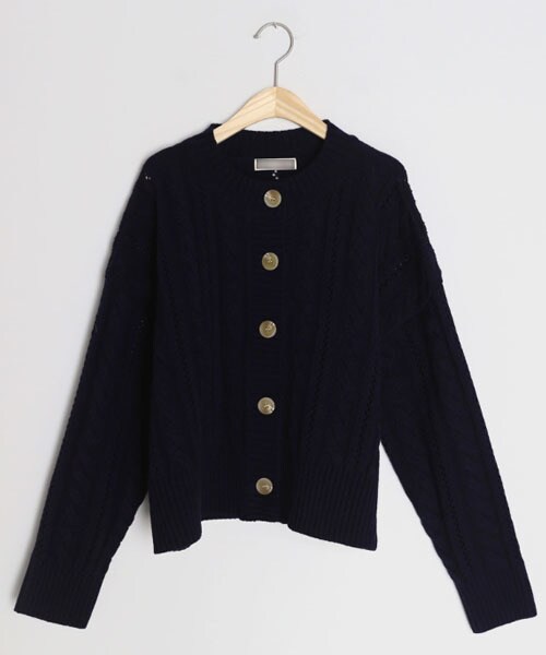 DHOLIC(ディーホリック)の「ツイストパンチングカーディガン(カーディガン/ボレロ・レディース・ピンク/ホワイト/その他/パープル・FREE)」の4枚目の写真