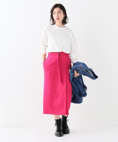 JOURNAL STANDARD（ジャーナルスタンダード）の「リネンライクベルテッドスカート（スカート・ブラック/36/38）」の8枚目の写真