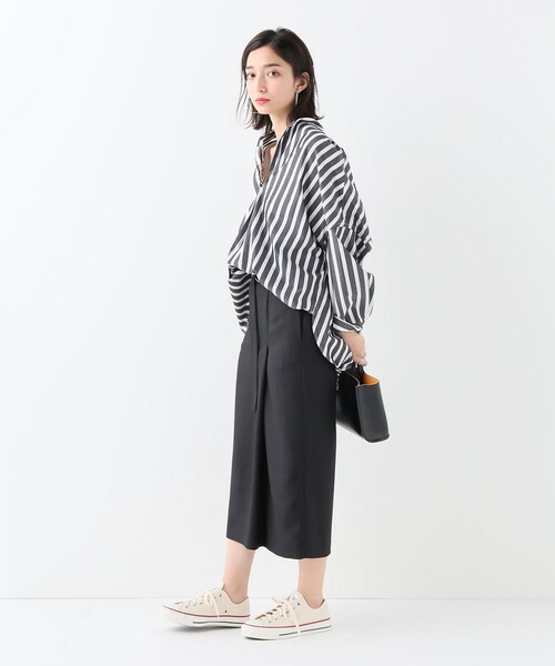 JOURNAL STANDARD（ジャーナルスタンダード）の「リネンライクベルテッドスカート（スカート・ブラック/36/38）」の5枚目の写真