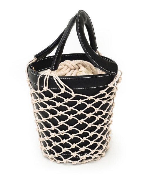 Re:EDIT（リエディ）の「【先行予約受注】フィッシュネットバケツバッグ（バッグ・レディース・ブラック/ホワイト/キャメル・フリーサイズ）」の7枚目の写真