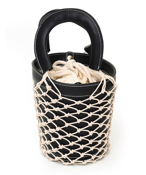 Re:EDIT（リエディ）の「【先行予約受注】フィッシュネットバケツバッグ（バッグ・レディース・ブラック/ホワイト/キャメル・フリーサイズ）」の8枚目の写真