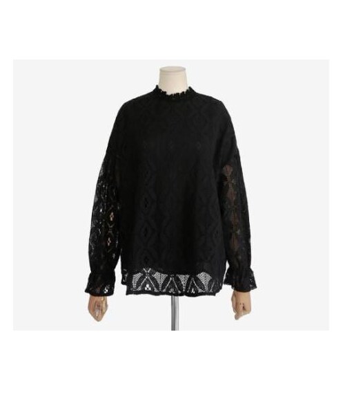 STORES.jp（ストアーズドットジェーピー）の「レース ブラウス 9分袖 ホワイト ブラック フリーサイズ（シャツ/ブラウス・レディース・その他）」の12枚目の写真