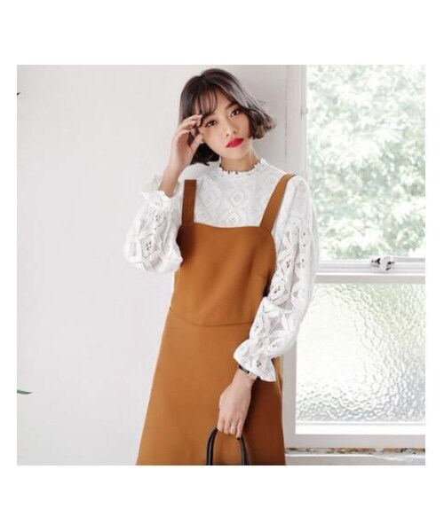 STORES.jp（ストアーズドットジェーピー）の「レース ブラウス 9分袖 ホワイト ブラック フリーサイズ（シャツ/ブラウス・レディース・その他）」の10枚目の写真