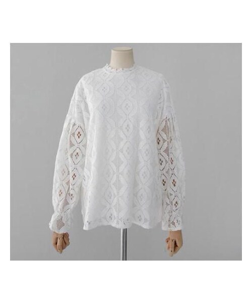 STORES.jp（ストアーズドットジェーピー）の「レース ブラウス 9分袖 ホワイト ブラック フリーサイズ（シャツ/ブラウス・レディース・その他）」の11枚目の写真