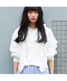 Handmade | sold out  無機質の中のぬくもりパーカー white(ワンピース)