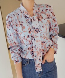 DHOLIC | ボウタイフローラルブラウス(シャツ/ブラウス)