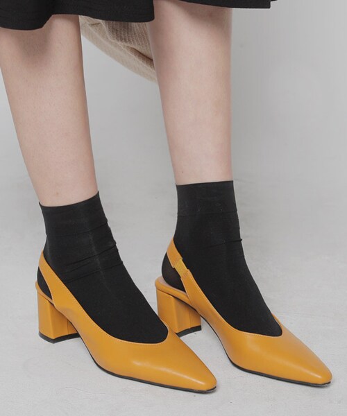 DHOLIC（ディーホリック）の「サイドゴムスリングバックシューズ（その他シューズ・レディース・ホワイト/イエロー/ブラック・225/230/235/240/245/250）」の3枚目の写真