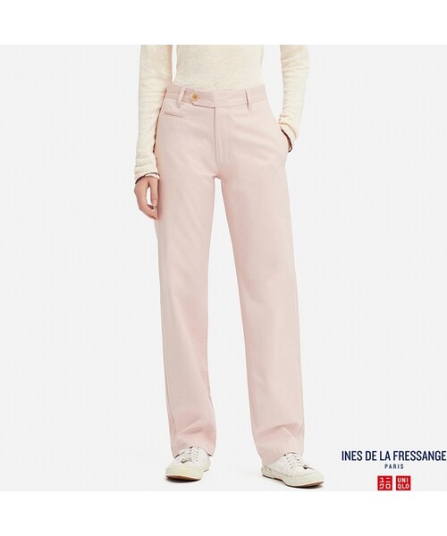 UNIQLO（ユニクロ）の「コットンチノパンツ（その他パンツ・レディース・NAVY 69/BEIGE 32/PINK 11・55/58/73/61/76/67/70/64）」の3枚目の写真