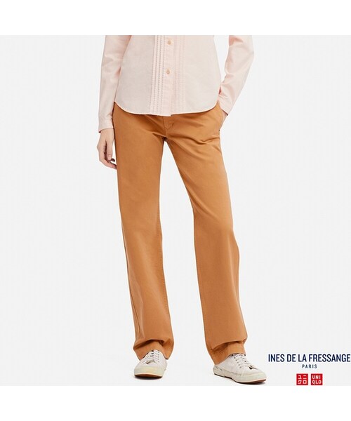 UNIQLO（ユニクロ）の「コットンチノパンツ（その他パンツ・レディース・NAVY 69/BEIGE 32/PINK 11・55/58/73/61/76/67/70/64）」の2枚目の写真
