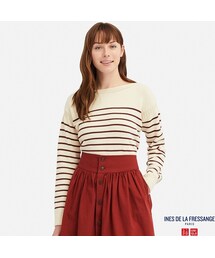 UNIQLO | フィッシャーマンボートネックボーダーセーター（長袖）(ニット/セーター)