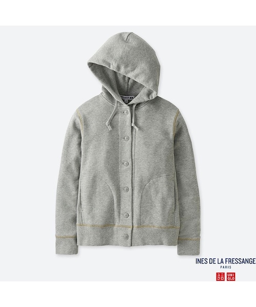 UNIQLO（ユニクロ）の「フレンチテリーフーデットジャケット（長袖）（パーカー・レディース・NATURAL 30/NAVY 69/GRAY 04・XXL/S/XS/L/M/3XL/XL）」の2枚目の写真