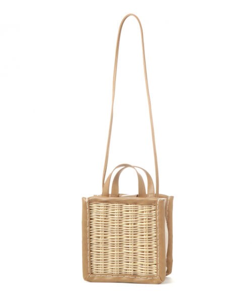 studio CLIP（スタディオクリップ）の「ウィロー2WAYスクエアトートバッグ[WEB先行予約]（バッグ・ブラック/ベージュ）」の2枚目の写真