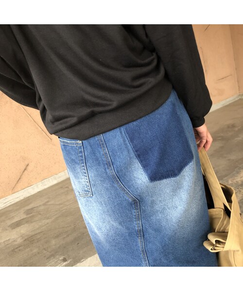 copine（コピン）の「裾フリンジアシンメトリーデニムスカート【クリックポスト対象商品】（デニムスカート・レディース・その他）」の7枚目の写真