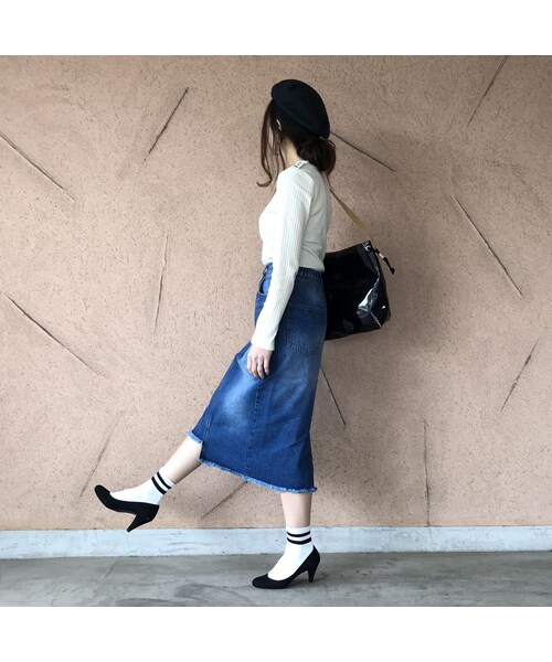 copine（コピン）の「裾フリンジアシンメトリーデニムスカート【クリックポスト対象商品】（デニムスカート・レディース・その他）」の12枚目の写真