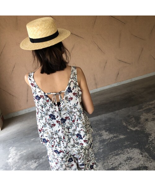 copine（コピン）の「【スペシャルプライス！定価3190円→1430円】大人気シリーズ！花柄キャミソール&ワイドパンツセットアップ【クリックポスト対象商品】（その他パンツ・レディース・その他）」の3枚目の写真