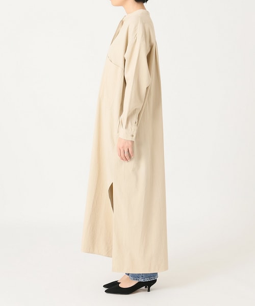 ne Quittez pas 刺繍入りロングシャツワンピース　ホワイト IENA（イエナ）の「《予約》NE QUITTEZ PAS 別注 DOBBY CLOTH