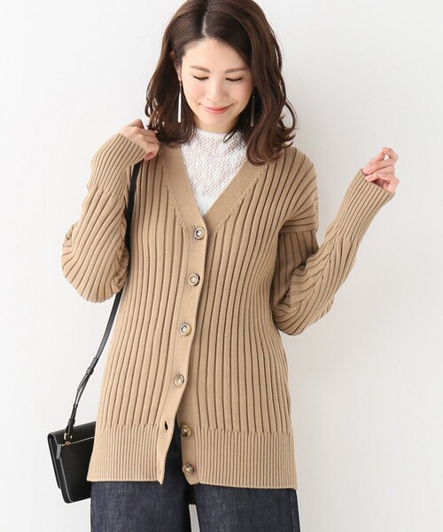 IENA イエナ　COCO Vネックリブカーディガン◆ IENA（イエナ）の「COCO Vネックリブカーディガン（）」 - WEAR