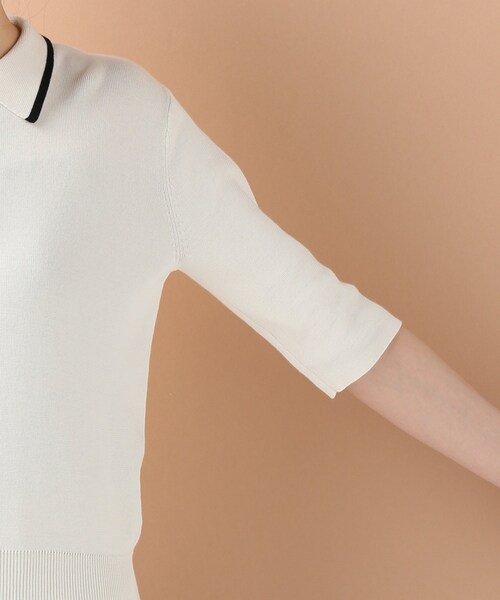 JOURNAL STANDARD relume（ジャーナルスタンダード　レリューム）の「コンパクトコットン ポロニット（トップス・ホワイト/フリー）」の8枚目の写真