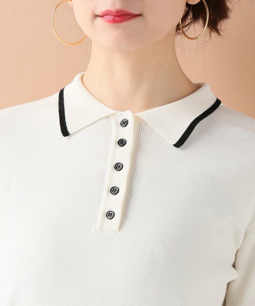 JOURNAL STANDARD relume（ジャーナルスタンダード　レリューム）の「コンパクトコットン ポロニット（トップス・ホワイト/フリー）」の10枚目の写真