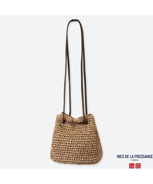 UNIQLO（ユニクロ）の「ペーパーバスケット（ハンドバッグ・レディース・BLUE 67/BROWN 34/OFF WHITE 01・フリー）」の3枚目の写真