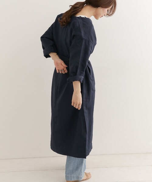 未使用 URBAN RESEARCH DOORS リネン ラップ コート URBAN RESEARCH DOORS（アーバンリサーチドアーズ）の「リネン
