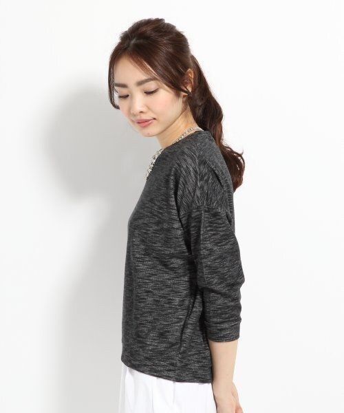 GLOBAL WORK（グローバルワーク）の「スラブジャガードプルオーバー7分袖（トップス・レディース・ネイビー88/ダークグレー18/グレー12/ホワイト06・Ｌ/Ｍ/Ｓ）」の7枚目の写真