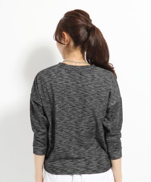 GLOBAL WORK（グローバルワーク）の「スラブジャガードプルオーバー7分袖（トップス・レディース・ネイビー88/ダークグレー18/グレー12/ホワイト06・Ｌ/Ｍ/Ｓ）」の8枚目の写真