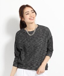 GLOBAL WORK | スラブジャガードプルオーバー7分袖(トップス)