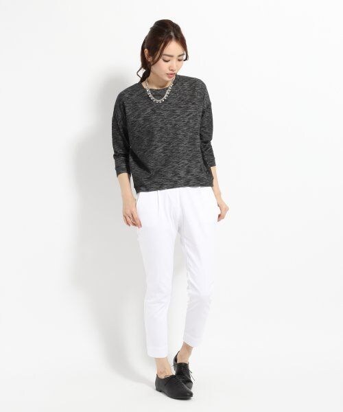 GLOBAL WORK（グローバルワーク）の「スラブジャガードプルオーバー7分袖（トップス・レディース・ネイビー88/ダークグレー18/グレー12/ホワイト06・Ｌ/Ｍ/Ｓ）」の5枚目の写真